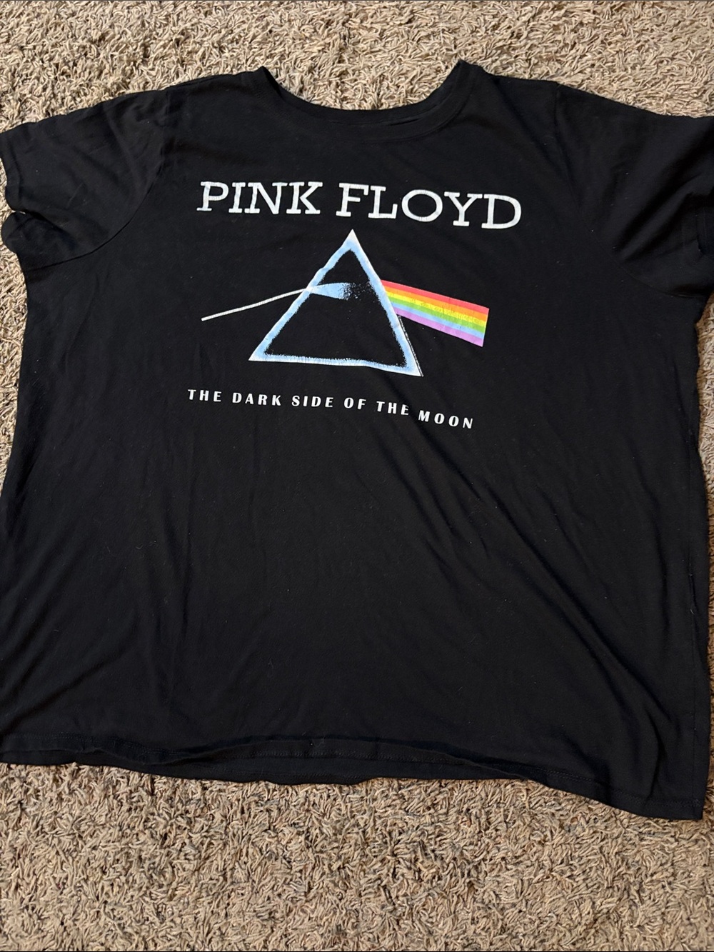 torrid Pink Floyd Black Tee with Prism Rainbow Graphic 2x